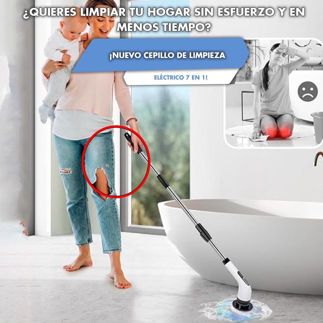 CEPILLO DE LIMPIEZA ELÉCTRICO 7 EN 1