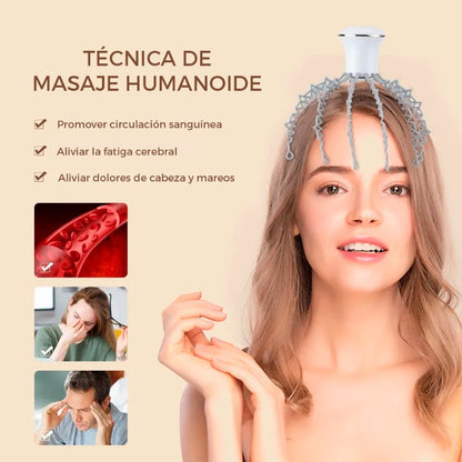 MASAJEADOR DE CABEZA ELÉCTRICO E INALÁMBRICO